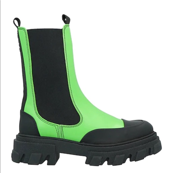 Ganni Shoes - GANNI Mid Calf Boots Neon Green 37